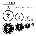 配送追跡メール便対応【electric エレクトリック】スノーボード ゴーグル ステッカー VOLT LOGO STICKER(スノボー 丸型 白黒 ボルトロゴ)