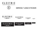 配送追跡メール便対応【electric エレクトリック】スノーボード ゴーグル ステッカー DERVOLT LOGO STICKER(スノボー 角型 白黒 ボル...