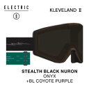 23-24モデル【ELECTRIC エレクトリック】スノーボード ゴーグル マグネット ユニセックス KLEVELAND2 クリーブランドツー STEALTH BLAC..