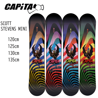 21-22モデル 正規ディーラー【CAPITA キャピタ】キッズ ジュニア 子供用 スノーボード SCOTT STEVENS MINI サイズ:120cm 125cm 130cm 135cm 形状:ゼロキャンバー(キャピタ burton doa スコットスティーブンス ミニ フリースタイル ツインチップ 人気)