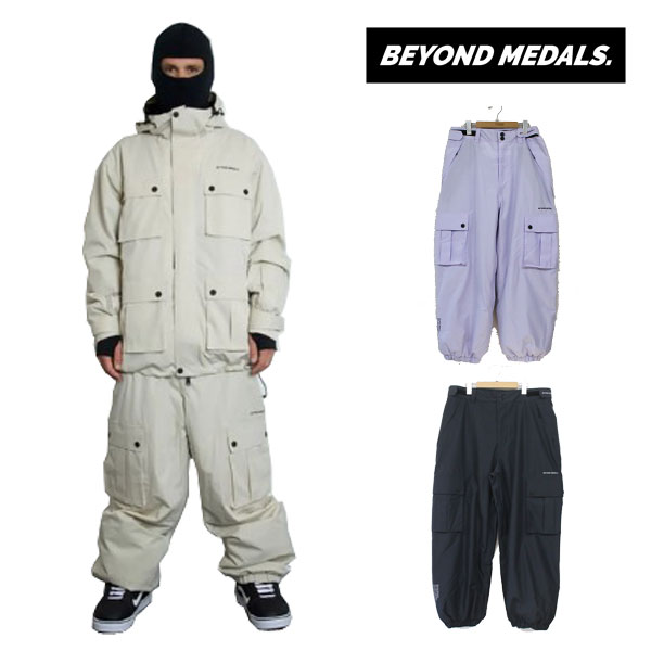 【BEYOND MEDALS ビヨンドメダル】スノーボード ユニセックス ウェア CARGO PANT 2L カーゴパンツ(正規品 スノボ ケビンバックストローム 23/24 太目 ダボダボ nomadik 下)