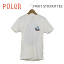【POLeR ポーラー】ユニセックス 半袖 Tシャツ FRUIT STICKER TEE フルーツステッカーティー カラー NATURAL(アウトドア キャンプ スケートボード camp vibes)(4)