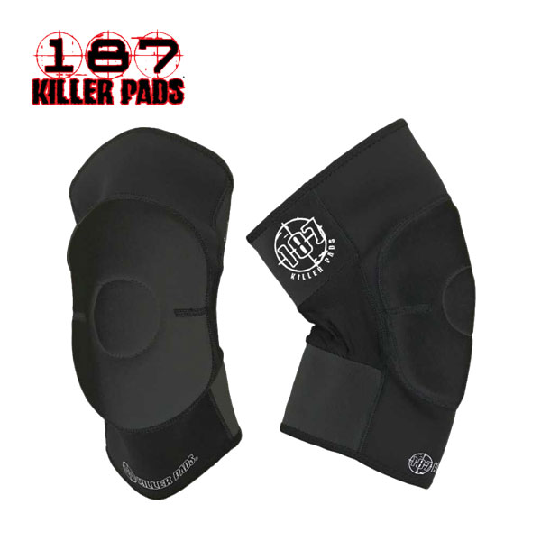Protectors - 【187 KILLER PADS】スケートボード プロテクター 膝 KNEE GASKETS ニーガスケット BLACK 黒(ストリート キッズ ジュニア 大人 膝 防具)