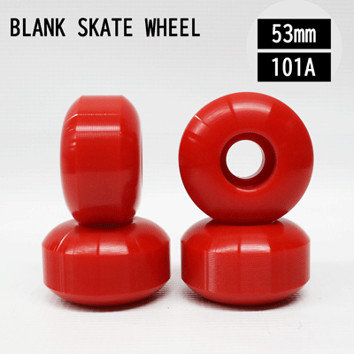 BLANK ブランク 無地 スケートボード ウィール 53mm × 31mm 101A 赤(スケートボード スケボー wheel タイヤ 車輪)