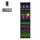 【GRIZZLY グリズリー】スケートボード グリップテープ 黒 RADICAL GRIPTAPE MULTI サイズ 9インチ×33インチ(スケボー デッキテープ 滑り止め 柄入り 1台分 可愛い クマ 熊)