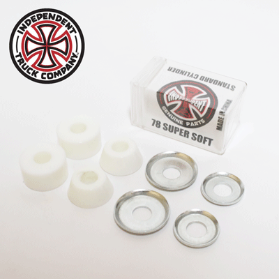 樂天商城 - 【INDEPENDENT インディペンデント】INDEPENDENT GENUINE PARTS CUSHIONS STD CYLINDER SUPER SOFT 78A(スケートボード インディ ブッシュ ブッシュゴム スーパーソフト シリンダー 白)