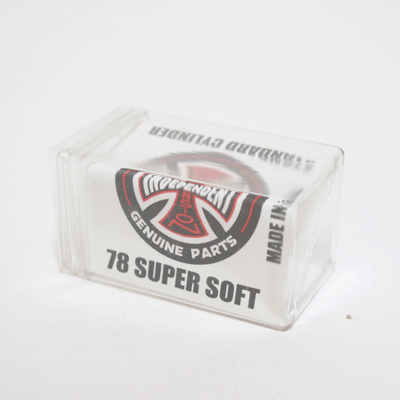 dope snowboard shopの【INDEPENDENT インディペンデント】INDEPENDENT GENUINE PARTS CUSHIONS STD CYLINDER SUPER SOFT 78A(スケートボード インディ ブッシュ ブッシュゴム スーパーソフト シリンダー 白)｜アングル3