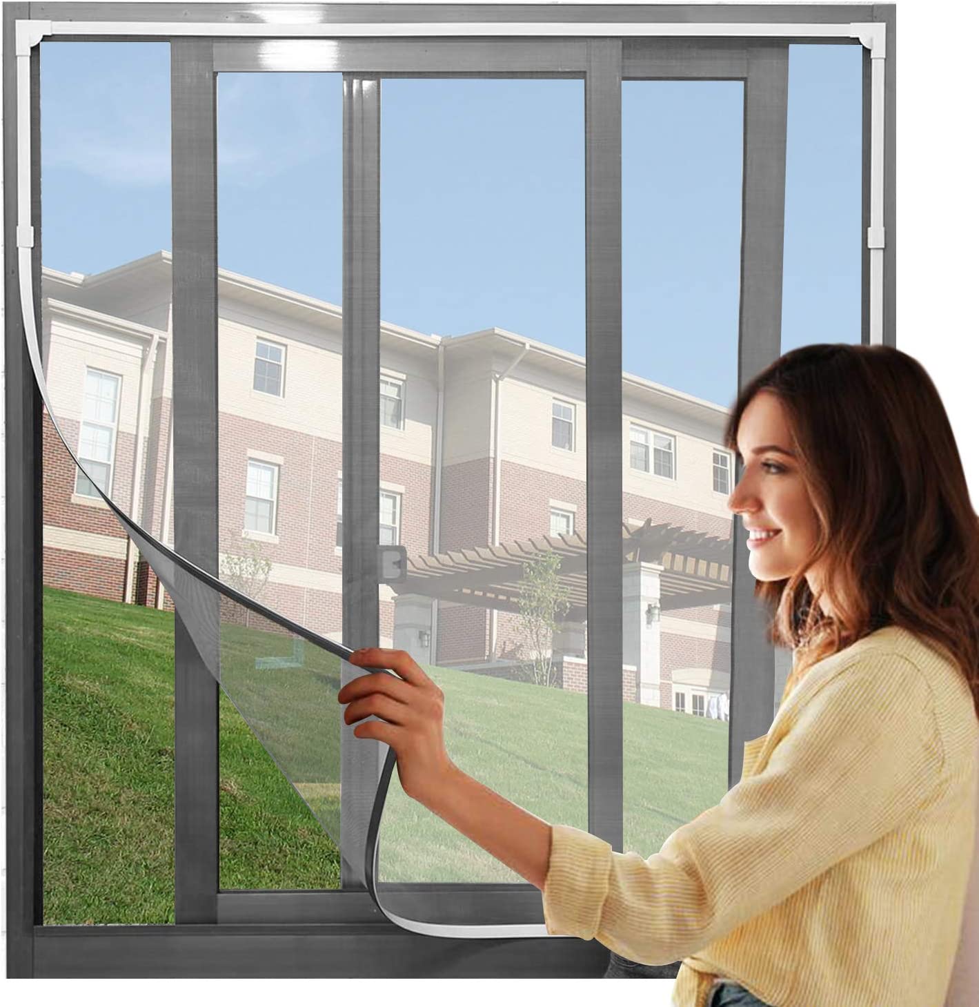 サイズ： 50*90CM 色：ネット：灰/白、枠：ブラウン/グレー/ホワイト 予め窓のサイズを確認してからご注文してください。 【抜群な防虫・防蚊】：こちらの虫除け網戸は、高密度メッシュで微細な虫・蚊の侵入も防ぎます。隙間もなく全面覆う窓用網戸タイプなので、虫除け網戸を窓枠に設置しておくと、窓を閉めなくても、虫や蚊などの侵入を気にせず、空気の通しが良くできます 【カット可能・サイズ調節可能】：この防虫ネットは、カットによるサイズ調節が可能です。お宅の窓大きさに完璧に合わせて防虫ネットをカットできます。だから、この防虫ネットはどんな窓枠にも網戸がぴったりと納まります。この防虫ネットキットがあれば、網戸を作るお手間もお金も節約します 【工事不要・取付簡単】：蚊よけあみどは粘着テープ付きマグネット式なので、木製・鉄製・アルミ製など窓枠の素材を選ばず、簡単に取り付けることができます。 取り付け＆取り外しが簡単＆収納便利、ツールは不要です！付属のテープだけでドアフレームに固定するだけで完了です。使わない季節には取り外し、折りたたんでコンパクトに収納できます、女性の方でも簡単に操作できます。 【通風性】：この蚊よけ網戸の開口率が高く風通しも優れています。十分な風通しも得ることができます。夏には、エアコンを使わずに本品を取り付けることによって、空気の入れ替えが出来、風通しが良くなり涼しく暮らすことができます 【優れた耐久性】：こちらの虫よけ網戸は、永久磁石を採用し、繰り返し開閉できます。高品質のメッシュを使用し、精密縫製と高密度のメッシュ技術を採用、多くの開閉でも丈夫で損耗しません。また、虫よけ網戸は取り外せるので、そのまま丸洗いができます。お手入れもラクラクです ◇保証期間：到着日から1か月以内にご連絡ください ※お客様ご都合の交換と返品は、お承っておりませんのであらかじめご了承ください。 ※ご注文の商品が「不具合がある」など当社原因による場合には、 商品到着後「1か月以内」に電話もしくはメールにて ご連絡いただいた商品は交換または返品を受け付けさせていただきます。 ◇お客様都合によるキャンセル（商品発送前） ご注文から30分以内は、理由の有無を問わず購入履歴からキャンセルすることが可能です。 なお、当店では、ご注文から30分以上過ぎた場合、お客様都合によるキャンセルは承っておりません。 あらかじめご了承ください。 ◇ 配送方法について ◇ ※ 発送後のキャンセル・送付先の変更はできません。 ※ 届かない場合や、転居による紛失に関しての補償は一切ありません。 ご注文前に、送付先に誤りがないか、部屋番号抜け等がないかを必ずご確認ください。 ※ 長期不在・表札がない・表札や郵便受けに書かれたお名前がご注文者のお名前と異なる場合、 お届けができず自動的に返送となる場合がございます。 返送された場合、返送・再配達にかかる送料はお客様負担となります。ご了承ください。 ◇ 注意事項 ◇ ※ ご利用のモニターによって、実物とすこし異なる色に表示される場合がございます。 ※ 全商品、北海道・沖縄・離島は別途 送料が掛かります。 ※ ラッピング対応しておりませんので、ご了承ください。 ※ 説明書は日本語化されていません。