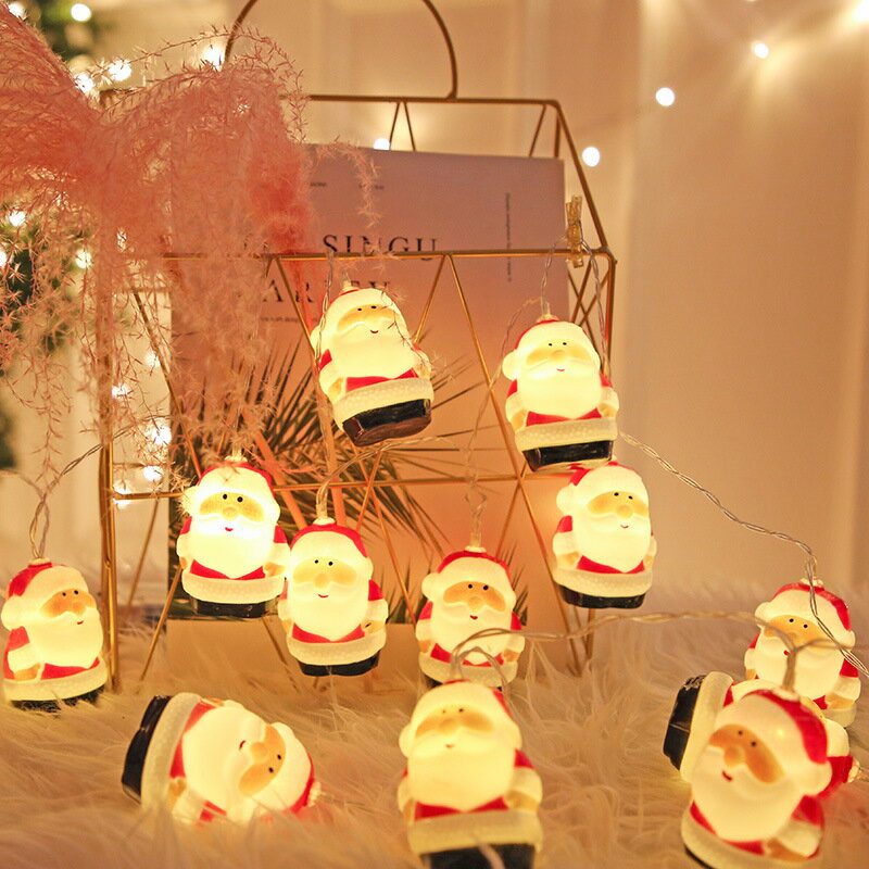 クリスマス 装飾ライト サンタクロース 電池式 3m 20球 ストリングライト イルミネーションライト サンタクロース のライト ライト クリスマス用 祭りの雰囲気 室内 LED電飾 サンタクロースのランタン ガーデンライト 常夜灯