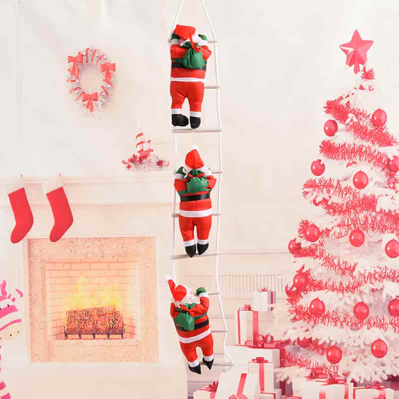 クリスマス オーナメント 可愛いサンタはしご パラシュート 置物 小物 クリスマスツリー飾り デコレーション プレゼント サンタクロース人形 クリスマスパーティー吊り装飾用 クリスマス飾り サンタクロース人形 壁飾り