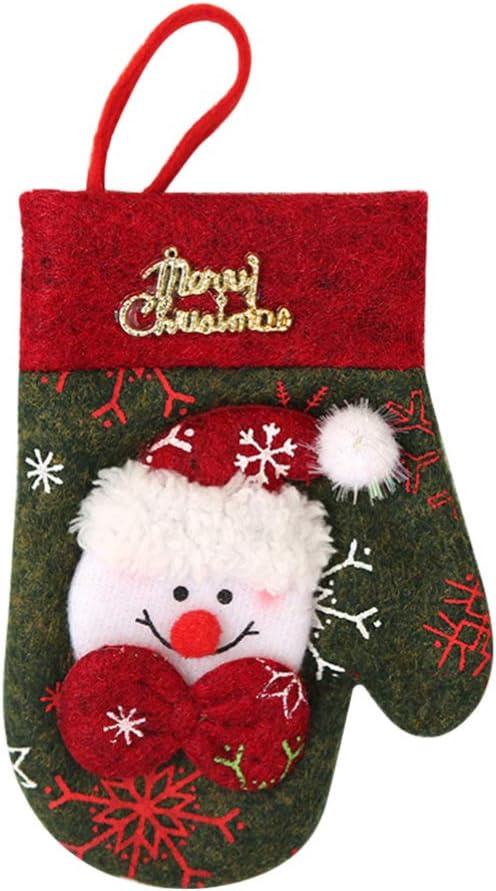 4個セット 手袋 ミニクリスマススト ッキングクリスマス手袋 家庭インテリア 雰囲気造り