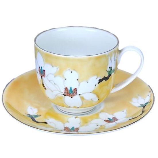 有田焼 カップ＆ソーサー ちょっと小ぶりな かわいい 珈琲碗 手書き hand madeお買得 作家物 arita 花柄 カフェ コーヒー碗 おすすめ ティーカップ プレゼント Cup and saucer 家飲み 家庭用 業務用 一人 エスプレッソ ご贈答 記念品 日本製