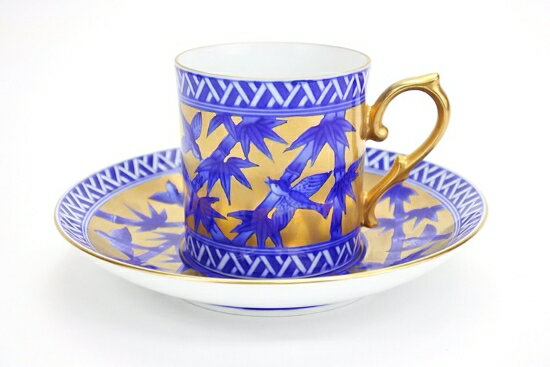 有田焼 金彩竹絵 コーヒー碗皿 カップ&ソーサー 賞美堂 珈琲 紅茶 日本製 記念品 御祝 松竹梅