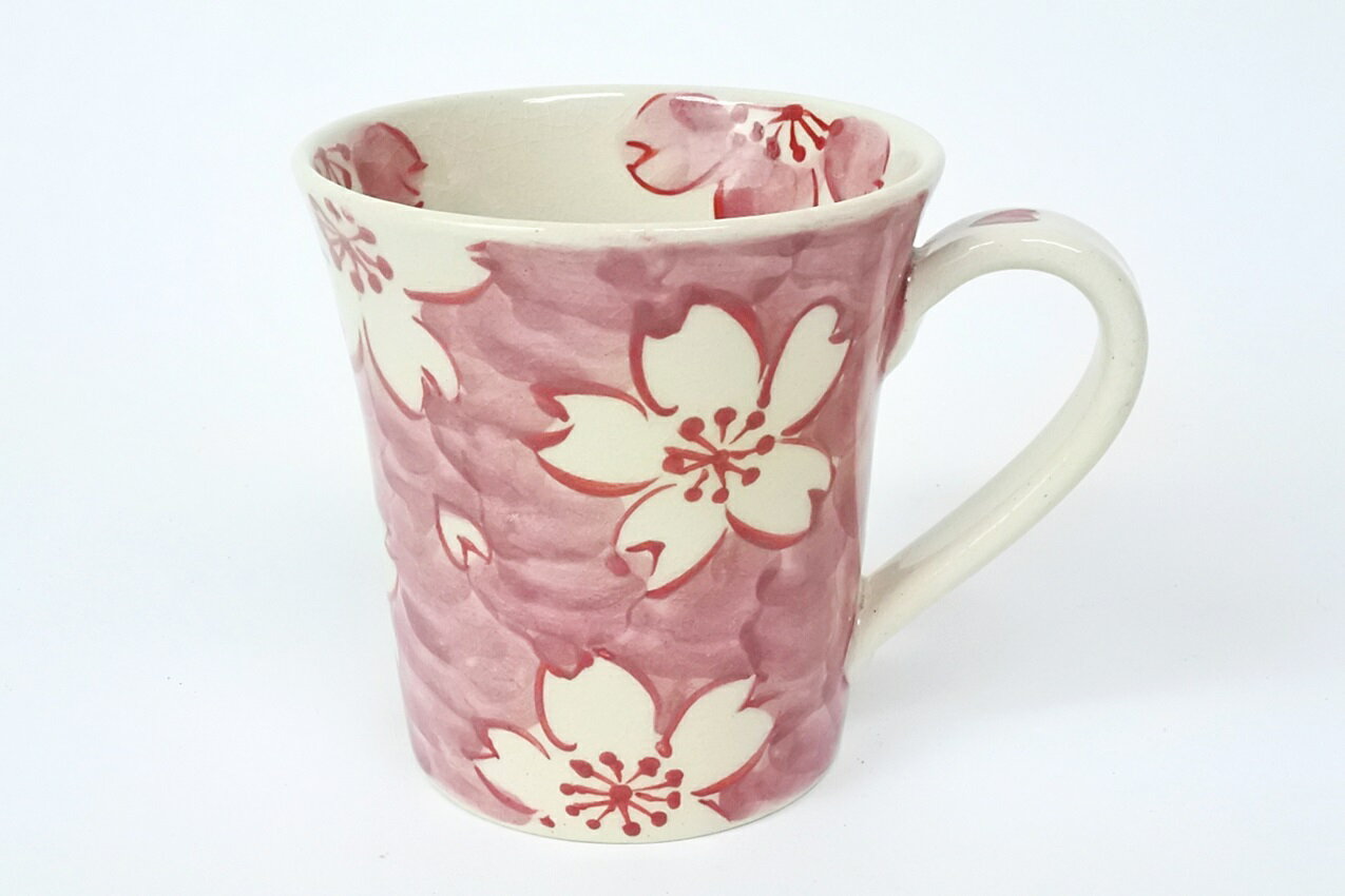 波佐見焼 桜 マグカップ かわいい 絵柄 おしゃれな マグ 和風 洋風 国産 Cherry Blossom 紅茶 ミルク コーヒーカップ 日本製 母の日 父の日 誕生日 プレゼント 記念品 サイズ 口径 8.1cm 高さ 8.5cm