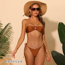 Elerevyo ビキニ レディース 水着 2点セット ミズギ セクシー 水着 お洒落 海 リゾート 旅行 海水浴 女性 みずぎ