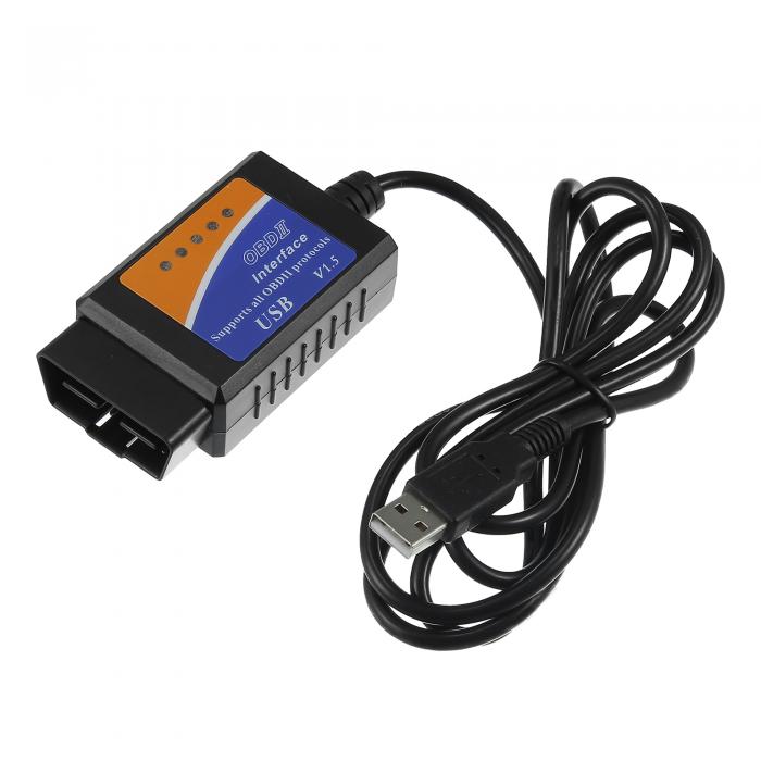 uxcell MINI OBDII USB V1.5スキャナー OBD2アダプター診断ケーブル マルチブラン ドCAN-BUS用 Windows..