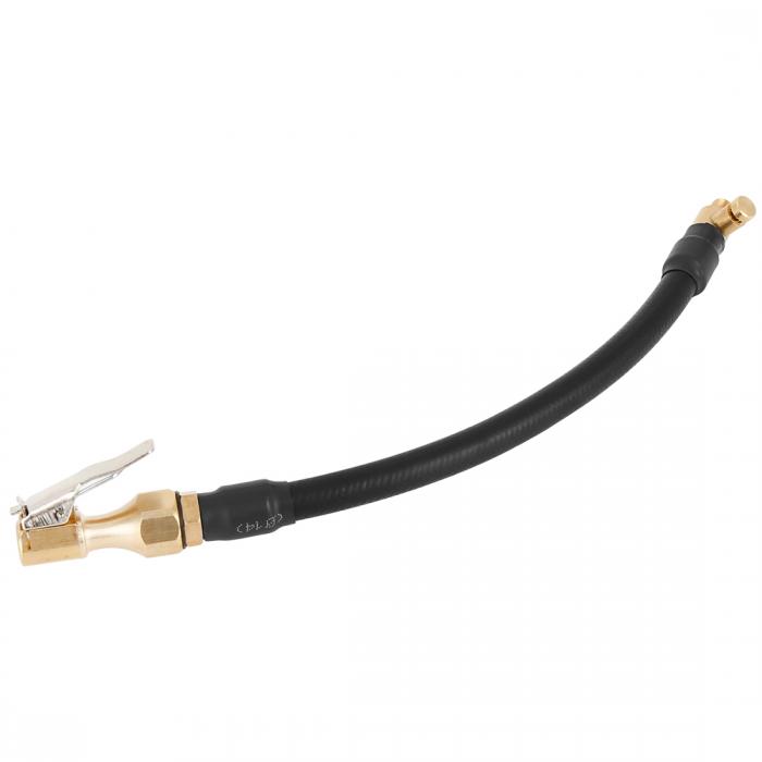 X AUTOHAUX 空気入れホース エアホース 延長ホース バルブ延長チューブ 20cm アダプターロックチューブ 車用エアバルブチャック 自動車用 黒 1個入り