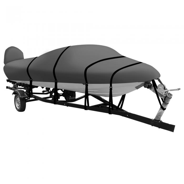 X AUTOHAUX トレーラブルボートカバー 600DマリングレードPUライニング防水UV耐性バスボートカバー ベ..