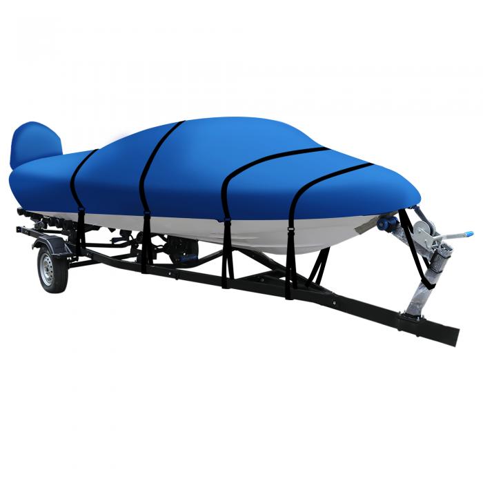 X AUTOHAUX トレーラブルボートカバー 600DマリングレードPUライニング防水UV耐性バスボートカバー ベ..