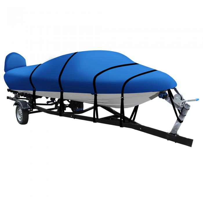 X AUTOHAUX トレーラブルボートカバー 600DマリングレードPUライニング防水UV耐性バスボートカバー ベ..