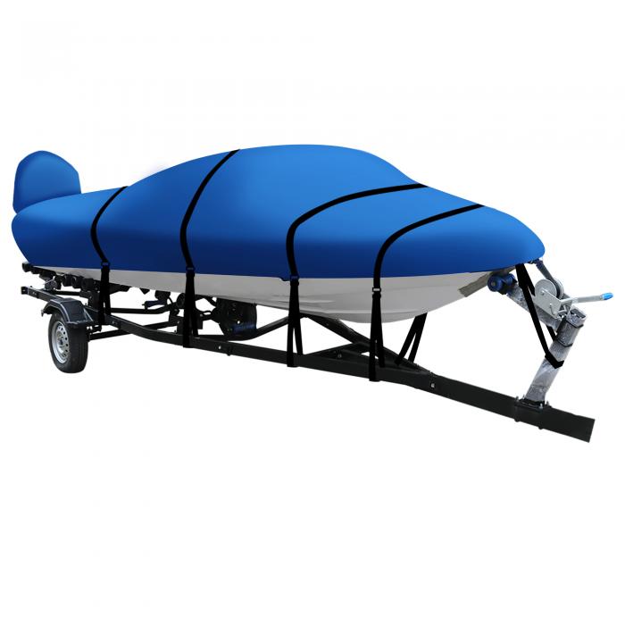 X AUTOHAUX トレーラブルボートカバー 600DマリングレードPUライニング防水UV耐性バスボートカバー ベ..