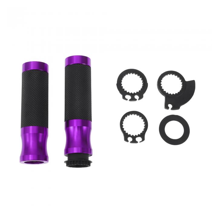 BULLSPANN 22mm 24mm オートバイハンドグリップカバーキット アルミニウム合金ラバーハンドルバーエン..