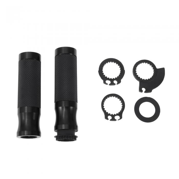 BULLSPANN 22mm 24mm モーターサイクルハンドグリップカバーキット アルミニウム合金ラバーハンドルバ..