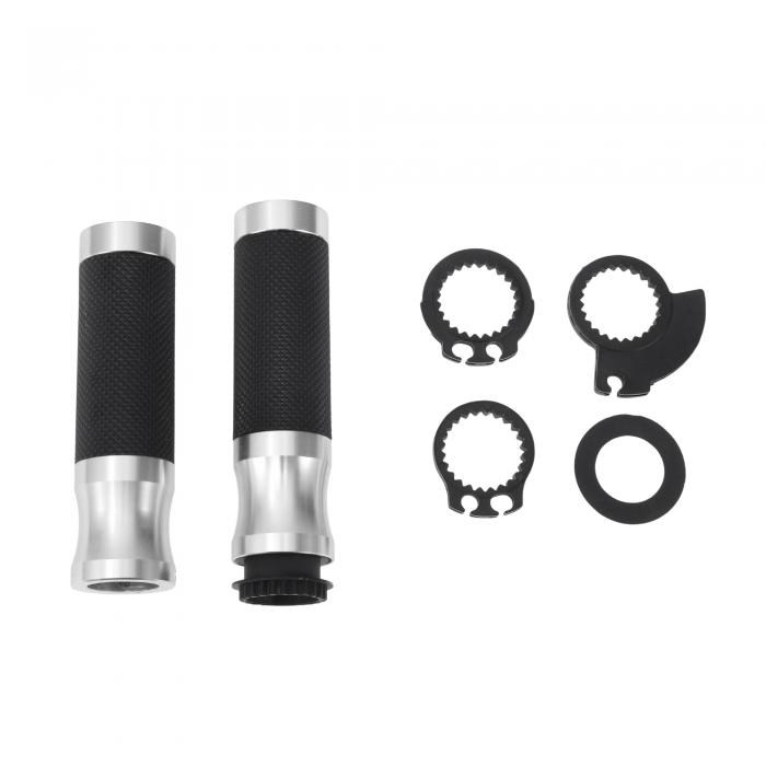 BULLSPANN 22mm 24mm モーターサイクルハンドグリップカバーキット アルミニウム合金ラバーハンドルバ..