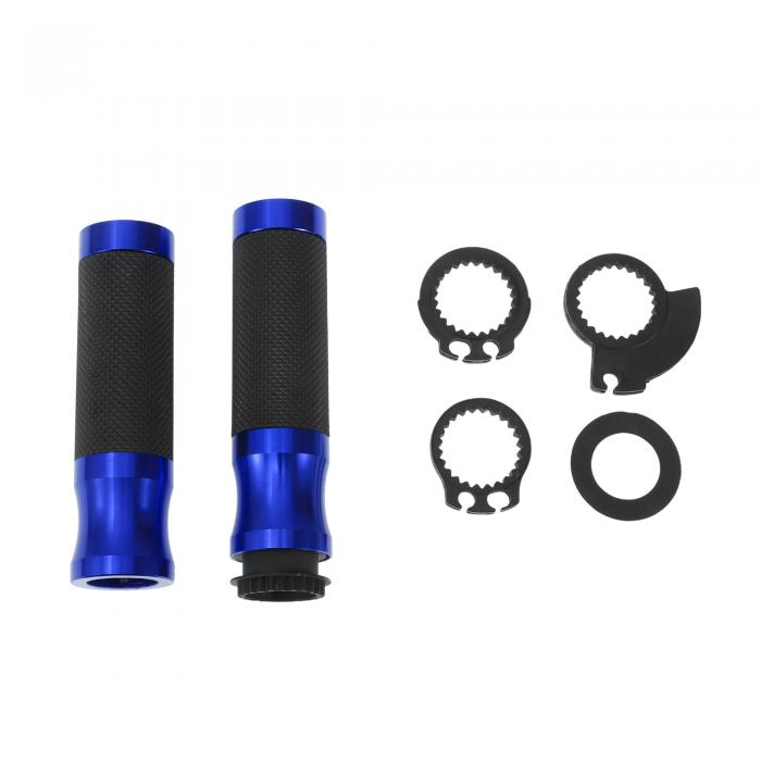 BULLSPANN 22mm 24mm オートバイハンドグリップカバーキット アルミニウム合金ラバーハンドルバーエン..