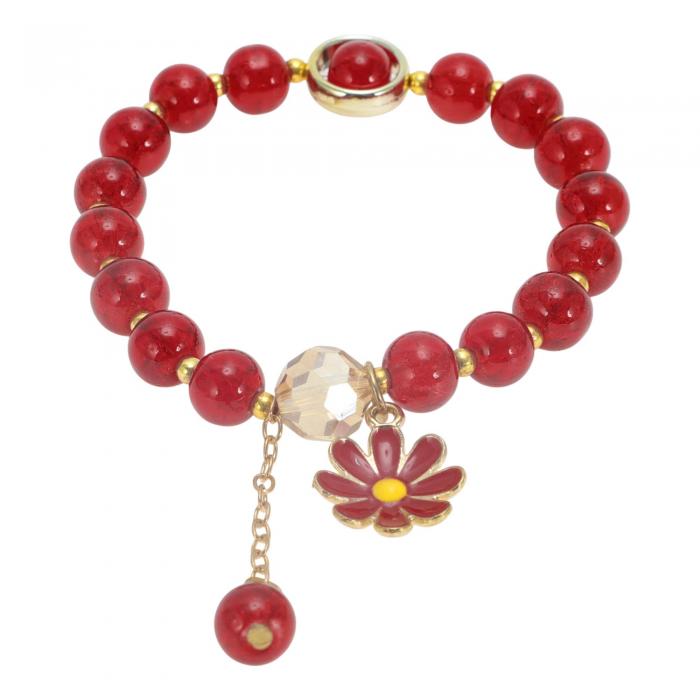 CAPASTEC ブレスレット クラック水晶ブレスレット デイジー シンプル 日常使い クラッククォーツ パワ..