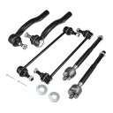 X AUTOHAUX Toyotaに対応カムリ2007-2011用のフロントインナーアウタータイロッドスウェイバー6個セット スタビライザースウェイバーリンク
