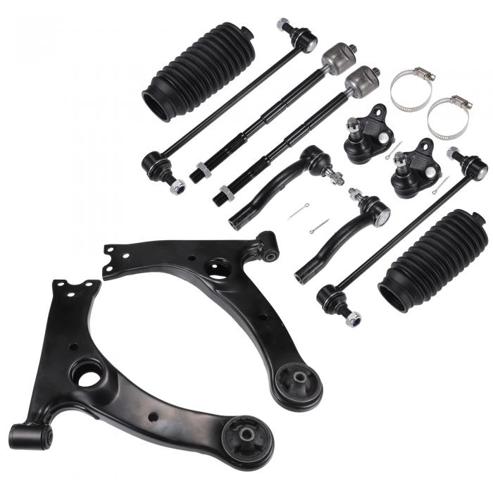 X AUTOHAUX トヨタに対応コロラ2003-2008用12個フロントサスペンションキット　ロアコントロールアーム..