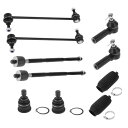 X AUTOHAUX マツダに対応トリビュート05-06用の10個のフロントサスペンションキットインナーアウタータイロッドエンドフロントスウェイバーリンクロワーボールジョイントブート付き マツダに対応トリビュート08-09用