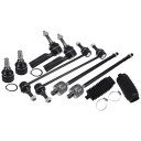X AUTOHAUX 10個セットのフロントサスペンションキット インナーアウターラックエンド フロントスウェイバーリンク ロアボールジョイント ブーツ付き フォードに対応マスタング2005-2009用