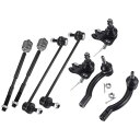 X AUTOHAUX トヨタに対応コロラ2003-2008用のフロントサスペンションキットインナーアウターラックエンドフロントスウェイバーリンクロワーボールジョイント8個セット