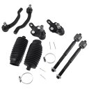X AUTOHAUX トヨタに対応シエナ2004-2010用のフロントサスペンションキット インナーアウターラックエンド ロアボールジョイント ブーツ8個セット