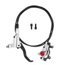 BULLSPANN 1セット 自転車ブレーキアクセサリー アルミニウム合金 ブレーキハンドルバー リア左ブレーキレバーと1450mmブレーキワイヤー ロードバイク MTB用 シルバートーン