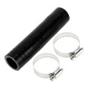 X AUTOHAUX 内径22mm 長さ127mm 0度 ブラック カー 耐熱 シリコンホース ホースバンド付き 4層強化 ブレーキホース ダクトホース カーエ...
