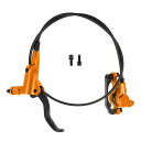 BULLSPANN 1セット 自転車ブレーキアクセサリー アルミニウム合金 ブレーキハンドルバー フロント左ブレーキレバーと850mmブレーキワイヤー ロードバイク MTB用 オレンジ