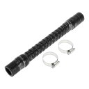 X AUTOHAUX シリコンホース クーラントホース フレキシブル ジャバラ 5層強化ブラック 長さ300mm 内径22mm ホースバンド付き ジャバラホース...