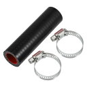 X AUTOHAUX 1セット 内径18mm 長さ100mm 0度 ブラック レッド カー インタークーラー ターボ インテーク ラジェーターホース 耐圧力 耐...