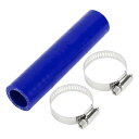 X AUTOHAUX 内径20mm 長さ127mm 0度 ブルー車用 耐熱 シリコンホース ホースバンド付き クーラントホース 4層強化 ブレーキホース ダクト...