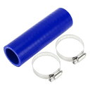 X AUTOHAUX 内径30mm 長さ127mm 0度 ブルー車用 耐熱 シリコンホース ホースバンド付き クーラントホース 4層強化 ブレーキホース ダクト...