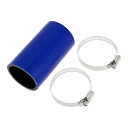 X AUTOHAUX シリコンホース シリコンチューブ インタークーラー ターボ インテークパイプ ブルー 長さ100mm 内径48mm 4層構造 汎用 エアク...