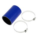 X AUTOHAUX シリコンホース シリコンチューブ インタークーラー ターボ インテークパイプ ブルー 長さ100mm 内径60mm 4層構造 汎用 エアク...