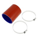 X AUTOHAUX シリコンホース シリコンチューブ レッド 長さ100mm 内径76mm 4層構造 汎用 エアクリーナー エアーホース クーラント ラジェー...