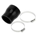 X AUTOHAUX 1セット 内径51-63mm 長さ76mm 0度 ストレート ブラック カーシリコンホース ターボ インテーク ラジェーターホース 冷却 ...