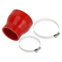 X AUTOHAUX 1セット 内径57-76mm 長さ76mm 0度 ストレート 赤色 カーシリコンホース ラジェーターホース 冷却 接続ホース 汎用 耐圧力...