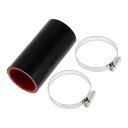X AUTOHAUX シリコンホース シリコンチューブ インタークーラー インテークパイプ ブラック 長さ100mm 内径42mm 4層構造 汎用 エアクリーナ...