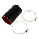 X AUTOHAUX シリコンホース シリコンチューブ インタークーラー ターボ インテークパイプ ブラック 長さ100mm 内径54mm 4層構造 汎用 エア...